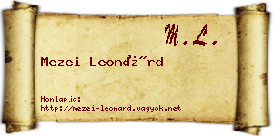 Mezei Leonárd névjegykártya